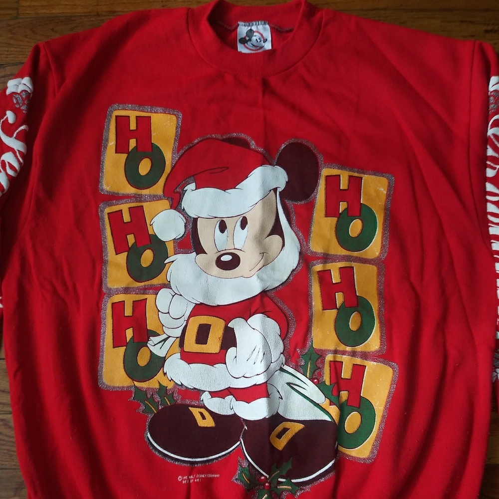 vintage Mickey mouse Christmas sweater